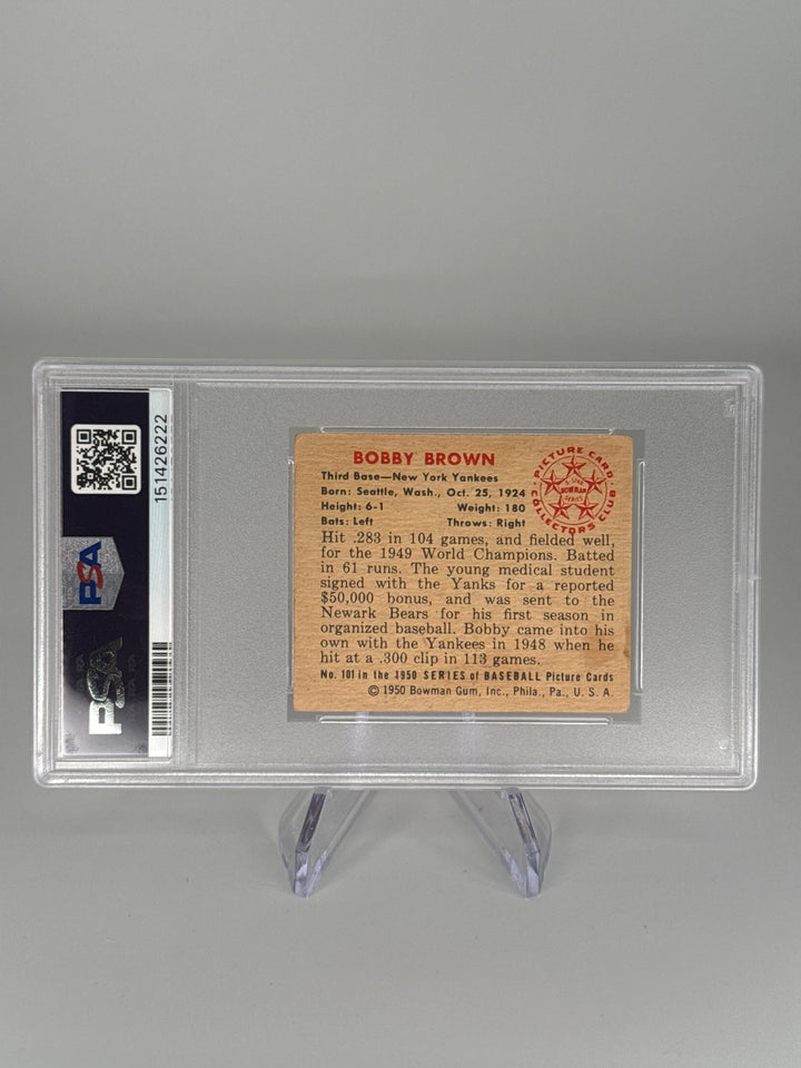 Bobby Brown 1950 Bowman, PSA 3