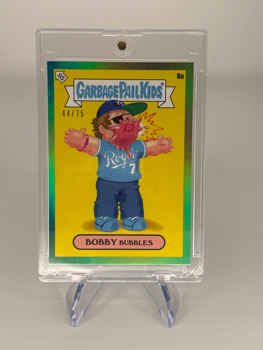 Bobby Witt Jr. 2022 Topps X Garbage Pail Kids Bobby Bubbles Green Foil Rookie, 44/75