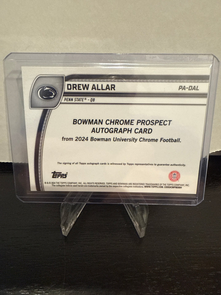 Drew Allar 2024 Topps Bowman Chrome University Auto