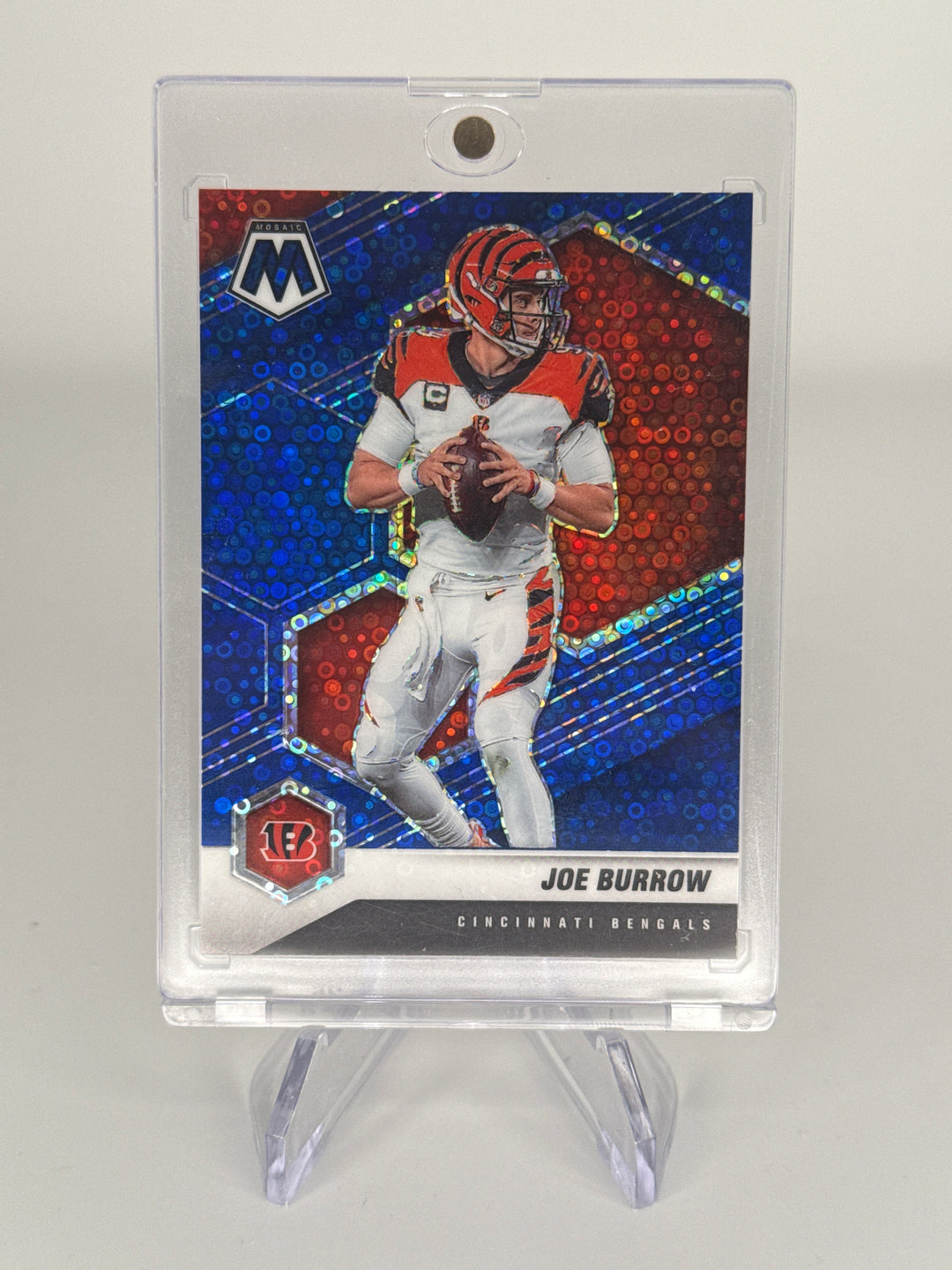 Joe Burrow 2021 Panini Mosaic No Huddle Blue Mosaic, 46/75