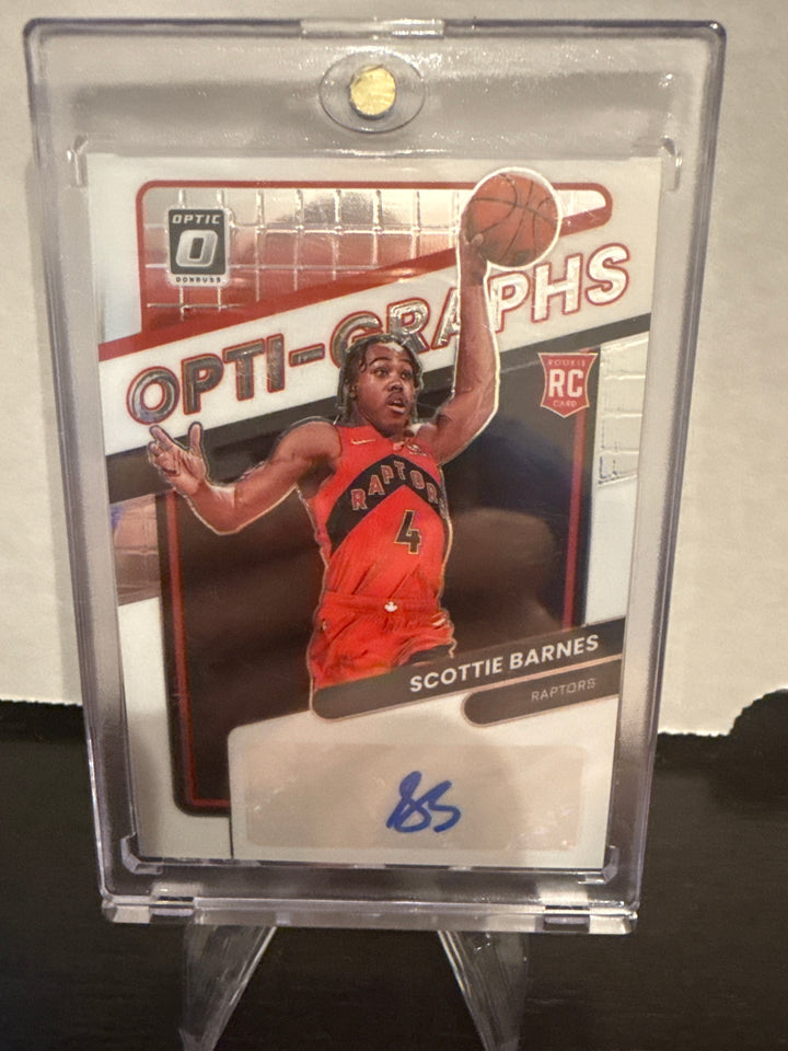 Scottie Barnes 2021 Panini Donruss Optic Opti-Graphs Rookie Auto, 44/99