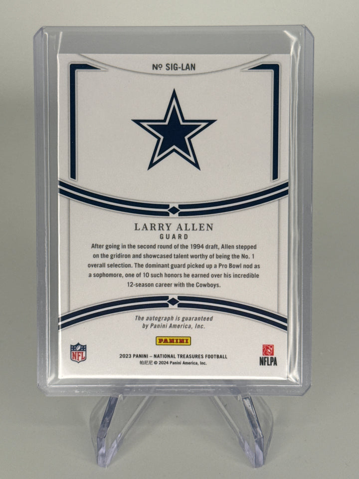 Larry Allen 2023 Panini National Treasures Auto, 19/25