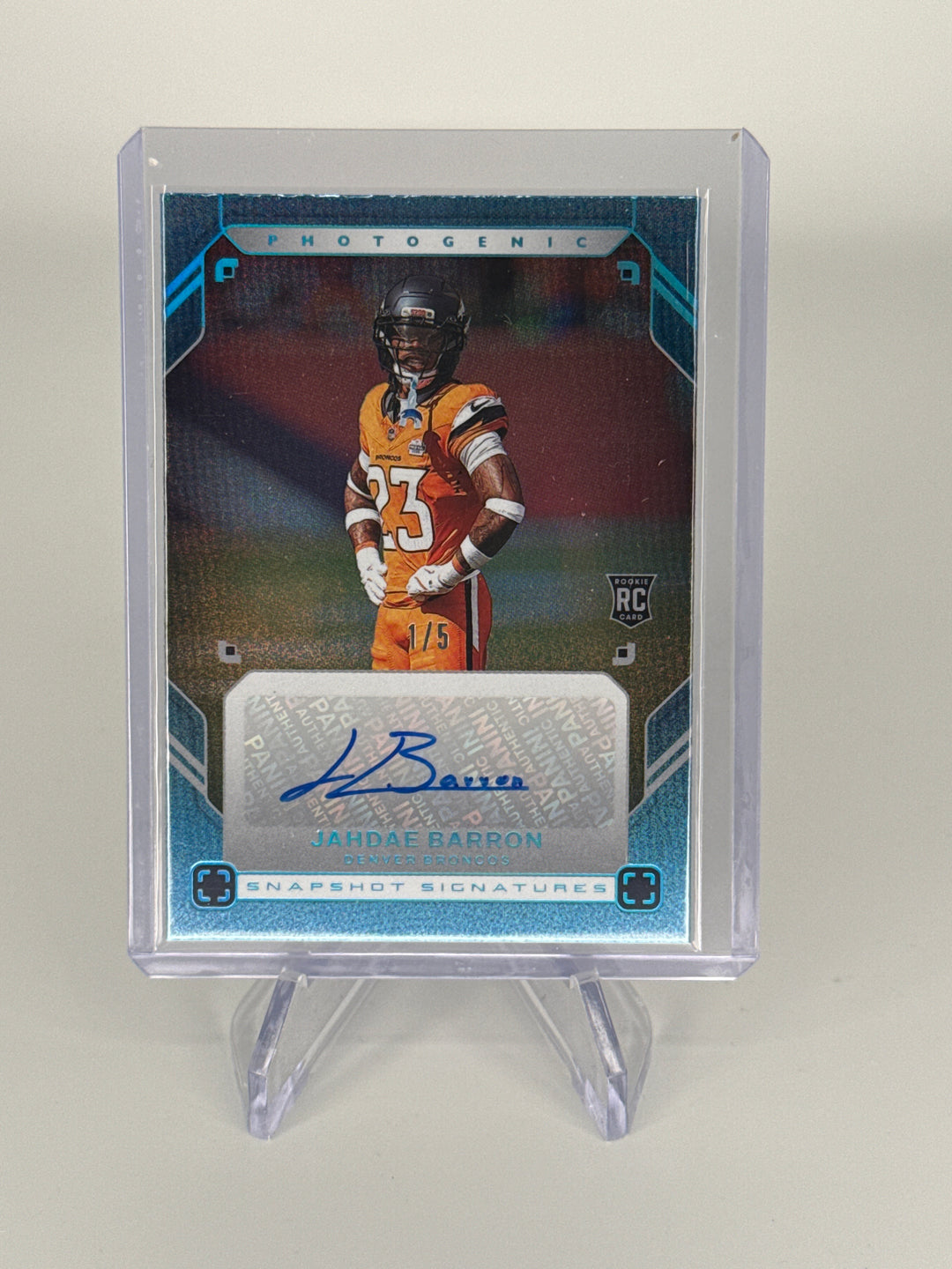 Jahdae Barron 2025 Panini Photogenic Snapshot Rookie Auto, 1/5