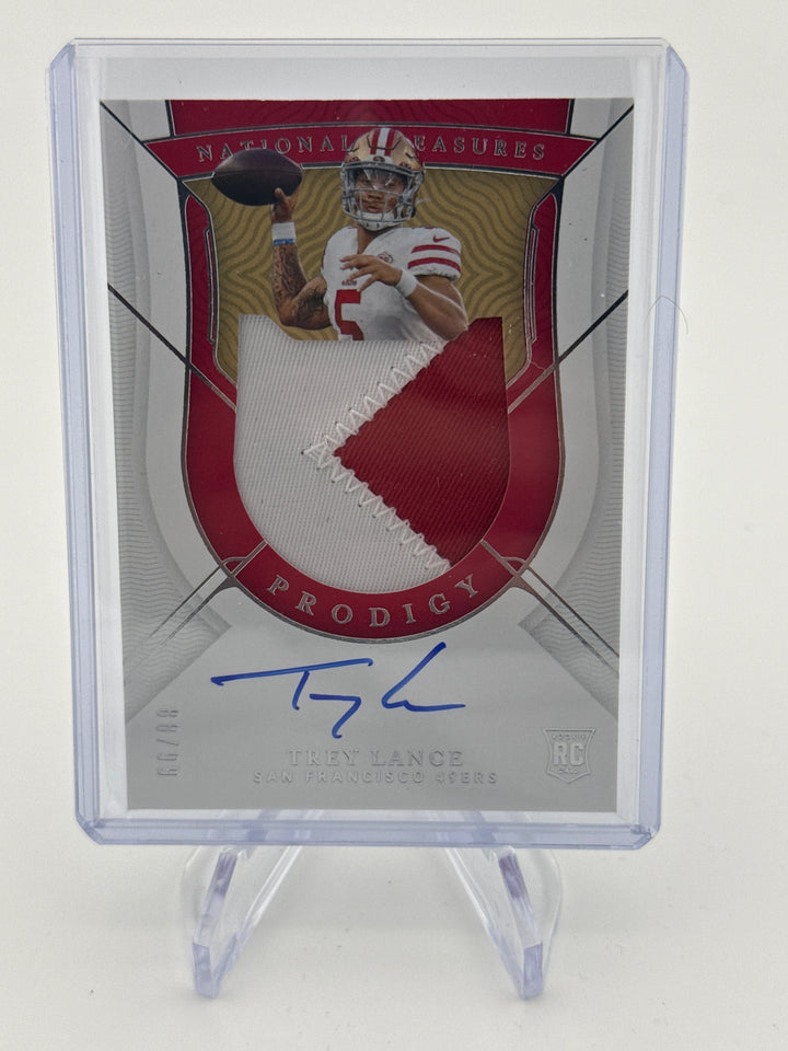 Trey Lance 2021 Panini National Treasures Prodigy Rookie Patch Auto, 88/99