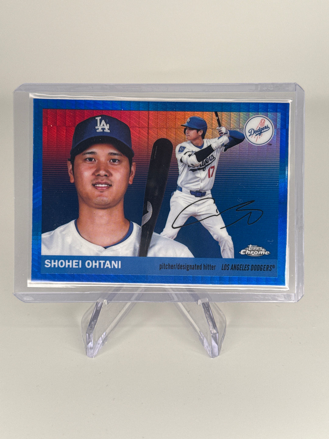 Shohei Ohtani 2025 Topps Chrome Platinum Blue Prism Refractor