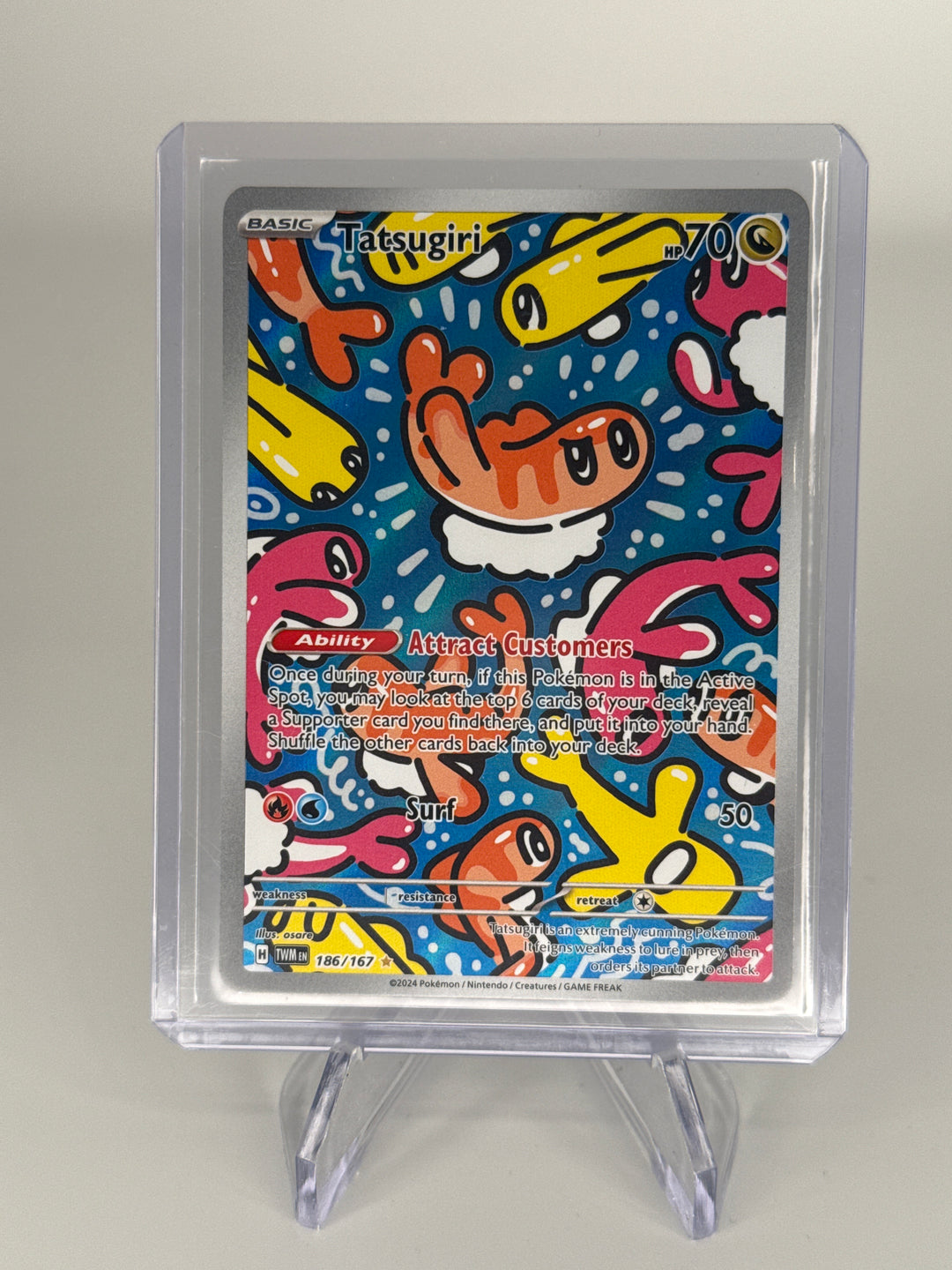 Pokémon TCG 2024 Tatsugiri Twighlight Masquerade Full Art, 186/167