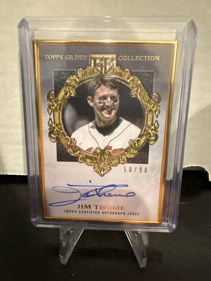 Jim Thome 2022 Topps Gilded Collection Gold Framed Auto, 50/90