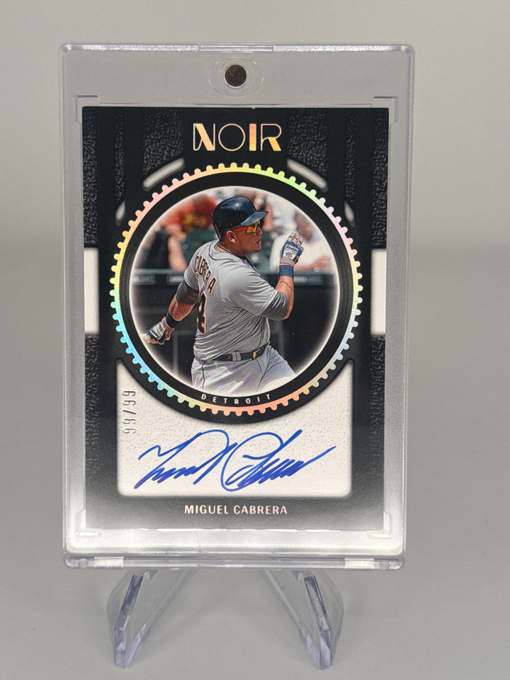 Miguel Cabrera 2026 Panini Immaculate NOIR Auto, 99/99