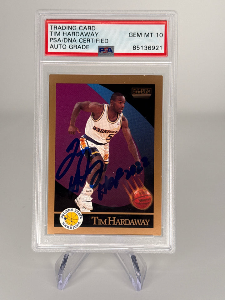 Tim Hardaway 1990 Skybox, PSA 10 Authentic Auto