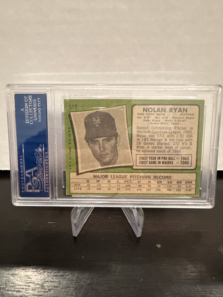 Nolan Ryan 1971 Topps 513, PSA 4