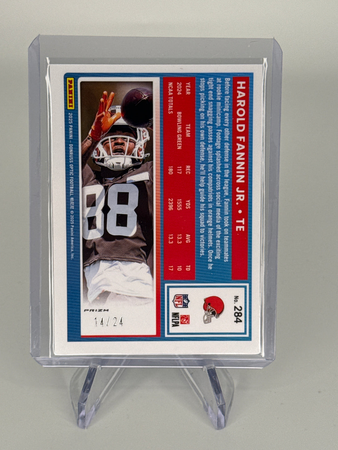 Harold Fannin Jr 2025 Panini Donruss Optic Dragon Prizm Rookie, 14/24