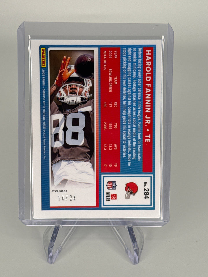 Harold Fannin Jr 2025 Panini Donruss Optic Dragon Prizm Rookie, 14/24
