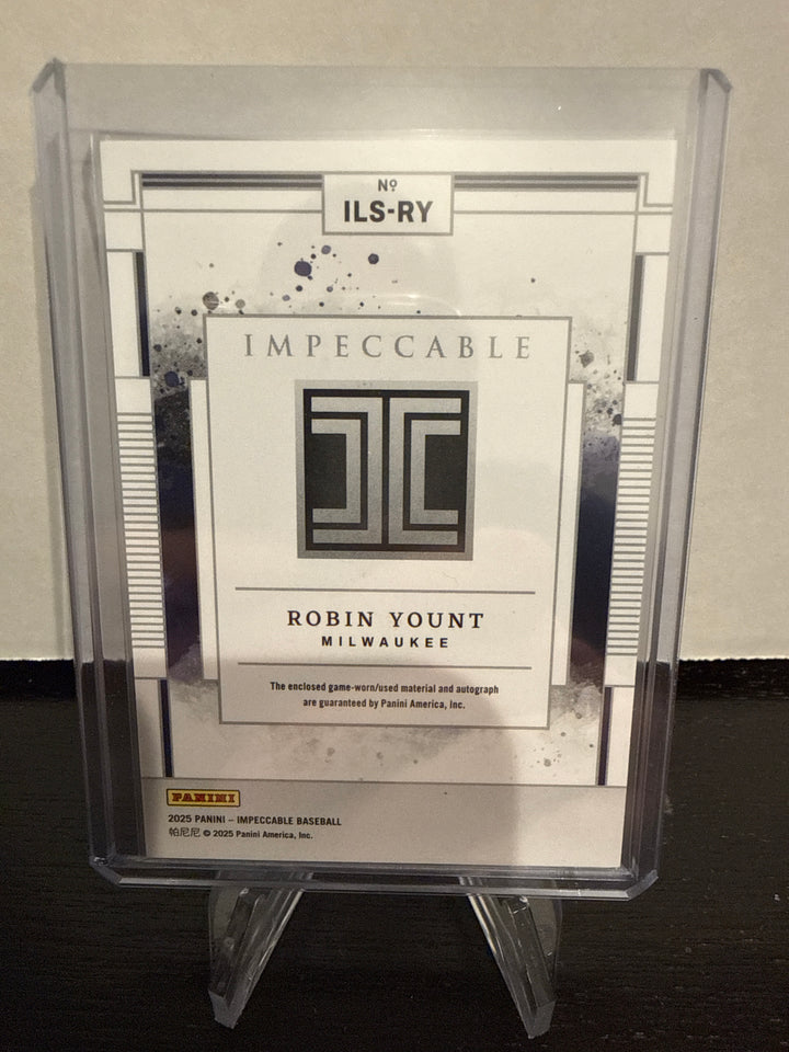 Robin Yount 2024 Panini Impeccable Lumber Signatures, 80/99