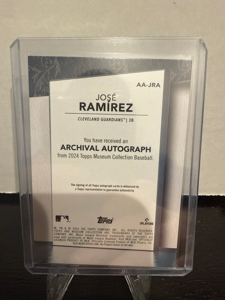 Jose Ramirez 2024 Topps Museum Collection Archival Auto, 216/299
