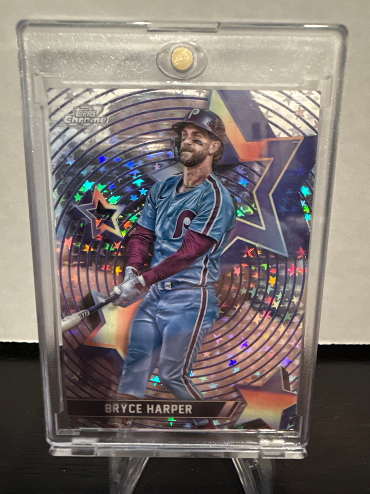Bryce Harper 2025 Topps Chrome Cosmic Starfractor SP
