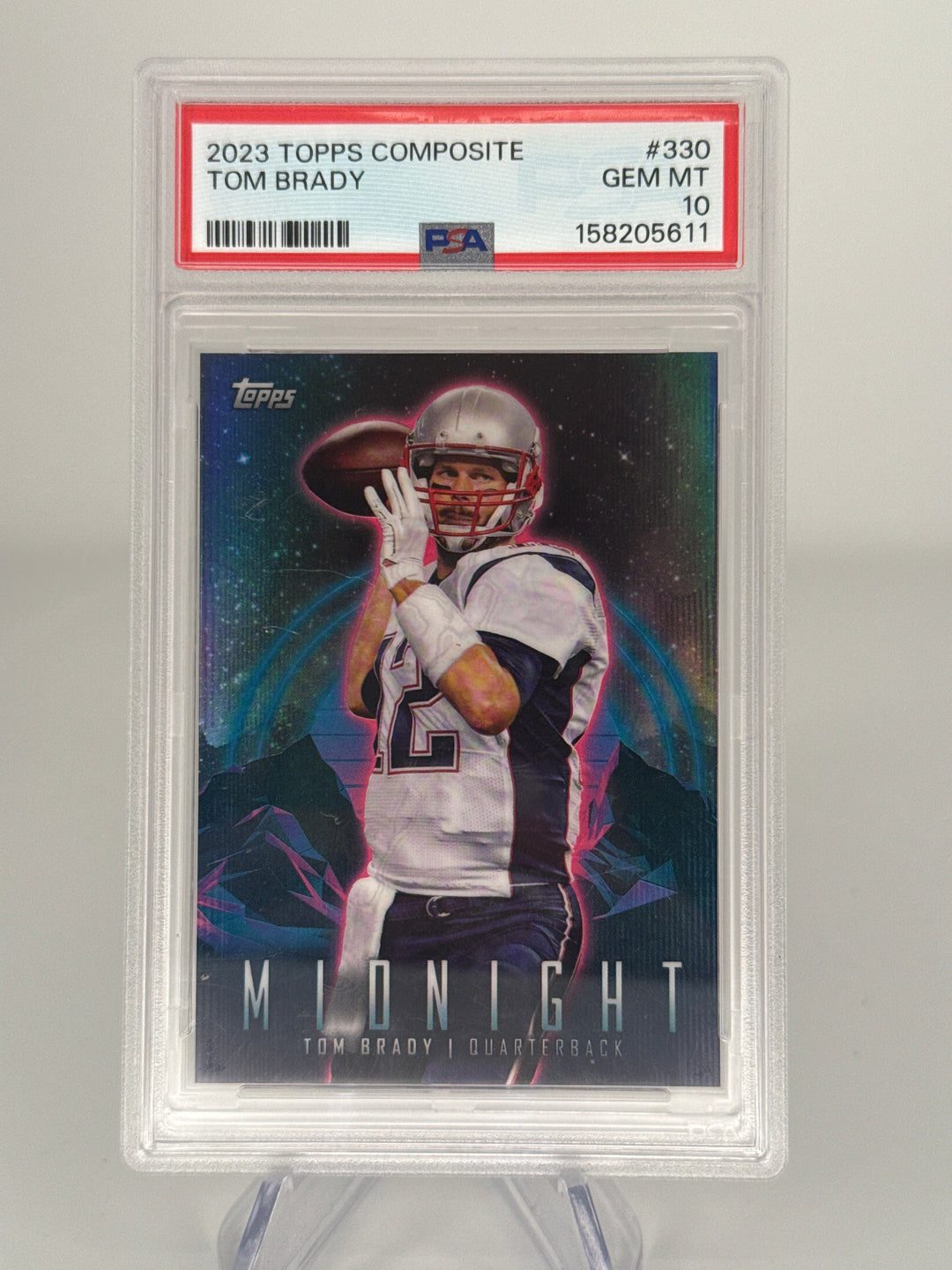 Tom Brady 2023 Topps Composite Midnight, PSA 10 Gem Mint
