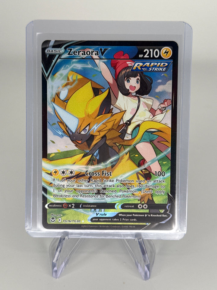 Pokemon TCG 2022 Zeraora V Sword & Shield Silver Tempest Trainer Gallery, TG16/TG30