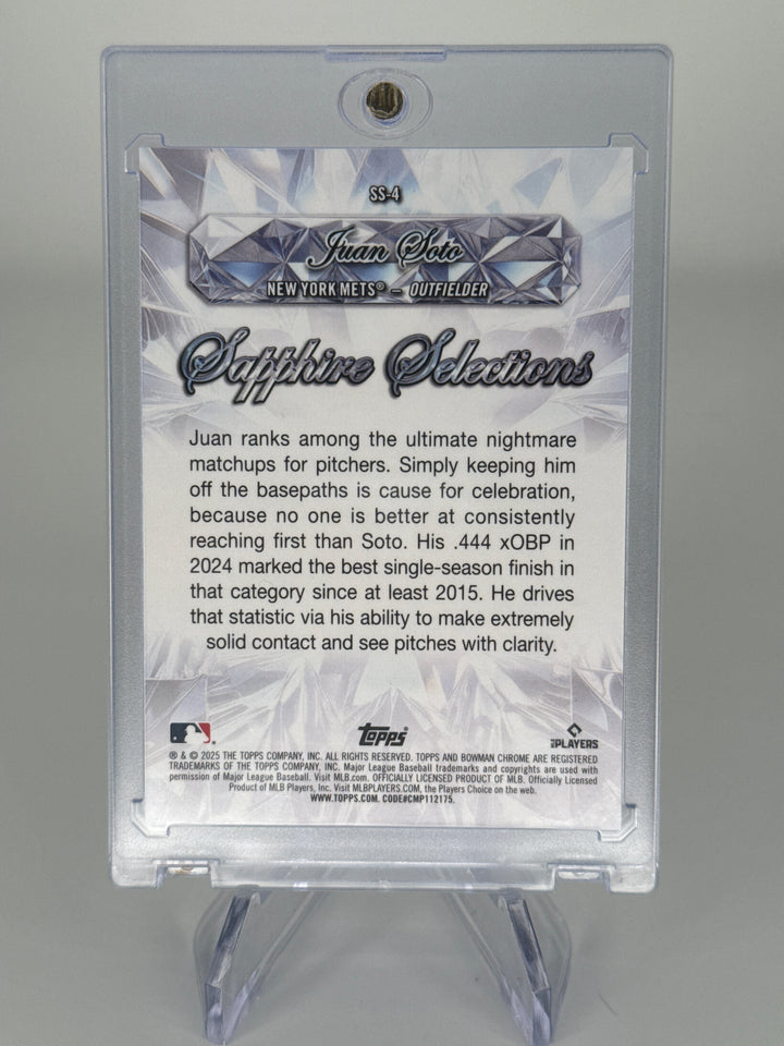 Juan Soto 2025 Bowman Chrome Sapphire Selections Gold, 14/50