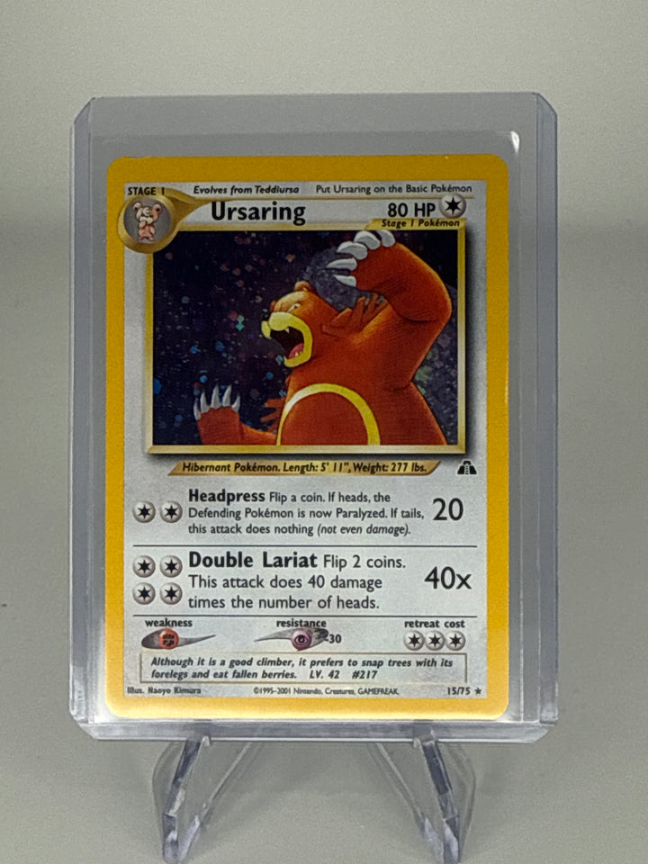 Pokemon TCG Ursaring Neo Discovery Unlimited Holo Rare, 15/75