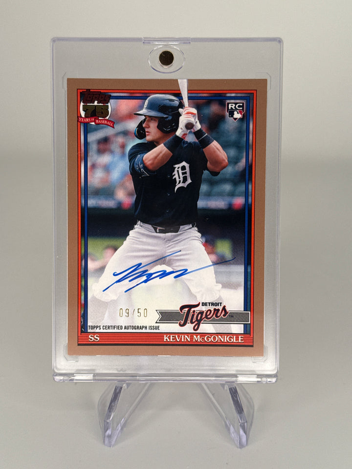 Kevin McGonigle 2026 Topps Series 2 1991 Gold Rookie Auto, 09/50