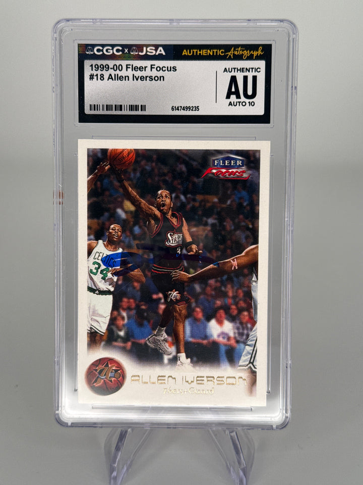 Allen Iverson 2000 Fleer CGC/JSA Authentic Auto