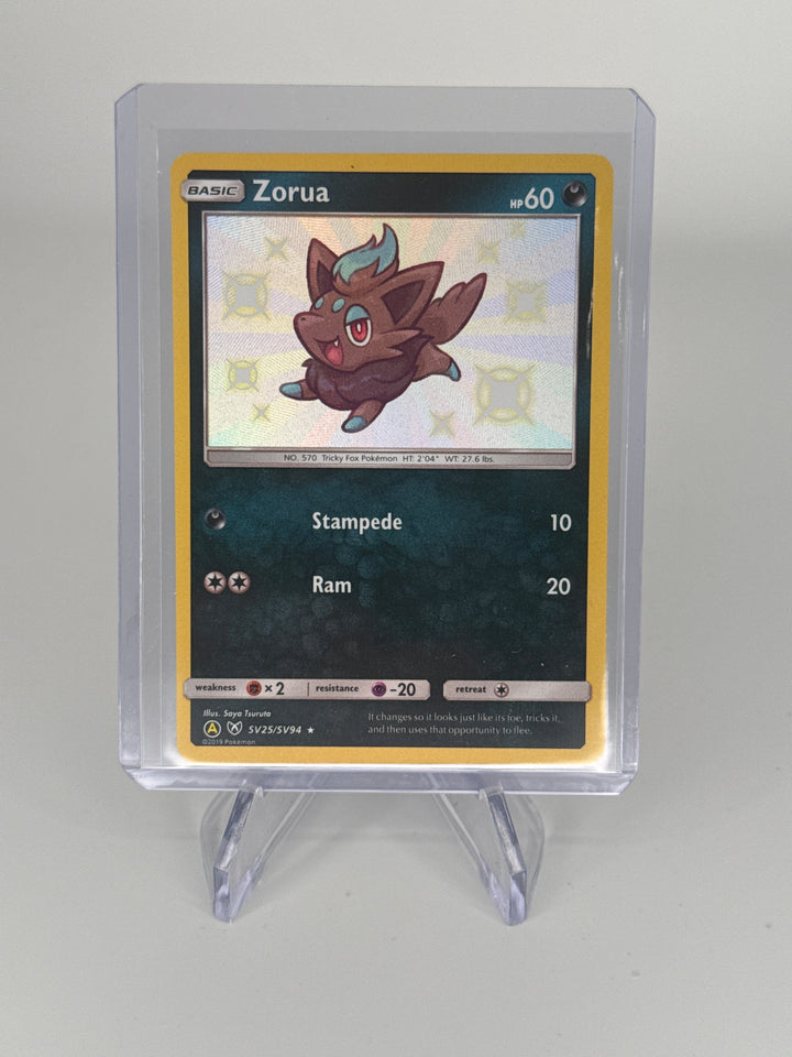 Pokemon TCG 2019 Zorua Hidden Fates Shiny Vault Holo, SV25/SV94