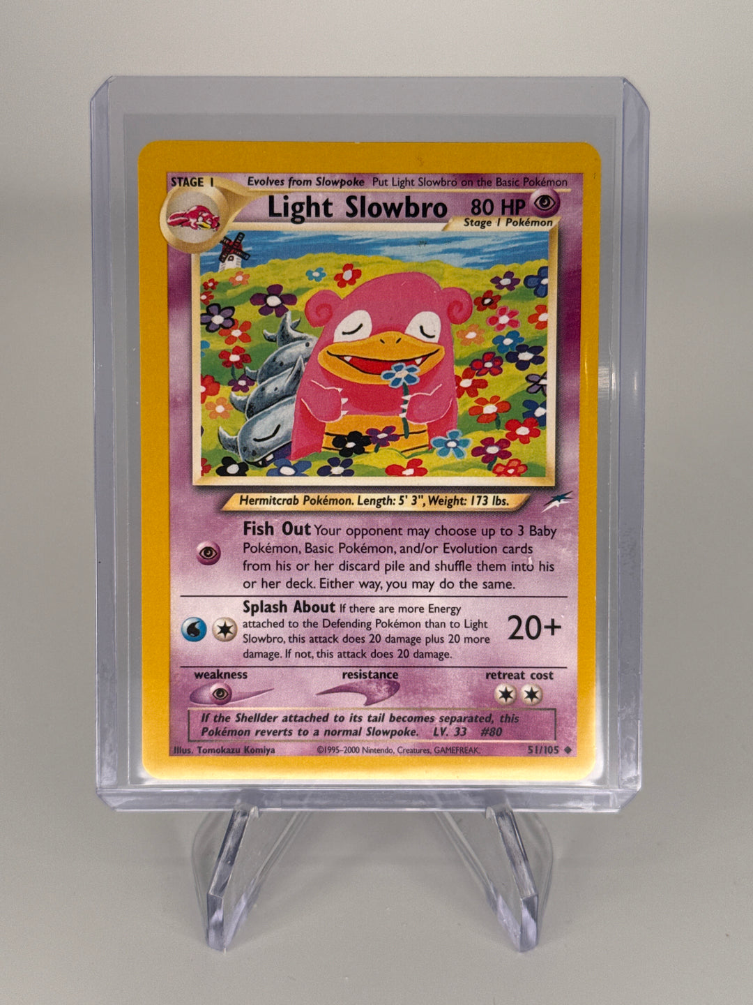 Pokemon TCG 2002 Light Slowbro Neo Destiny, 51/105