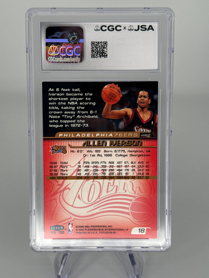 Allen Iverson 2000 Fleer CGC/JSA Authentic Auto