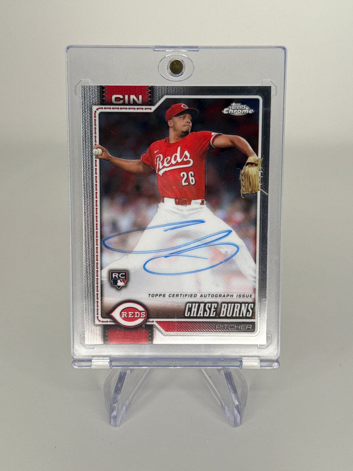 Chase Burns 2026 Topps Chrome Rookie Auto