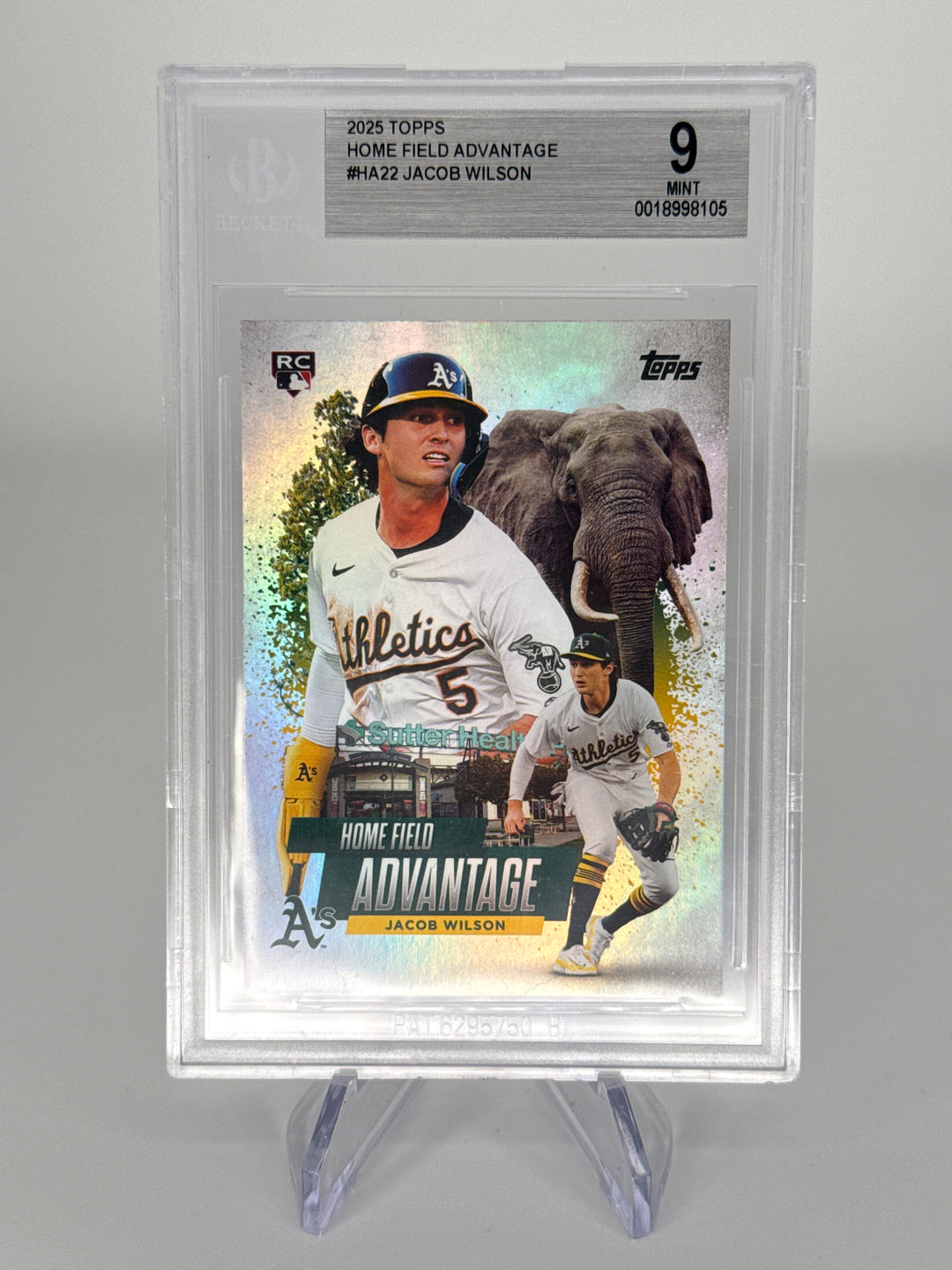 Jacob Wilson 2025 Topps Series 2 Home Field Advantage SP Rookie, BGS 9 Mint