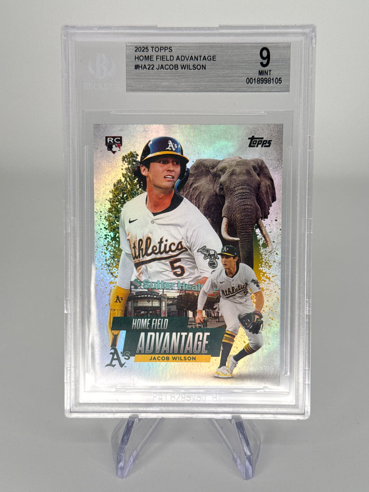 Jacob Wilson 2025 Topps Series 2 Home Field Advantage SP Rookie, BGS 9 Mint