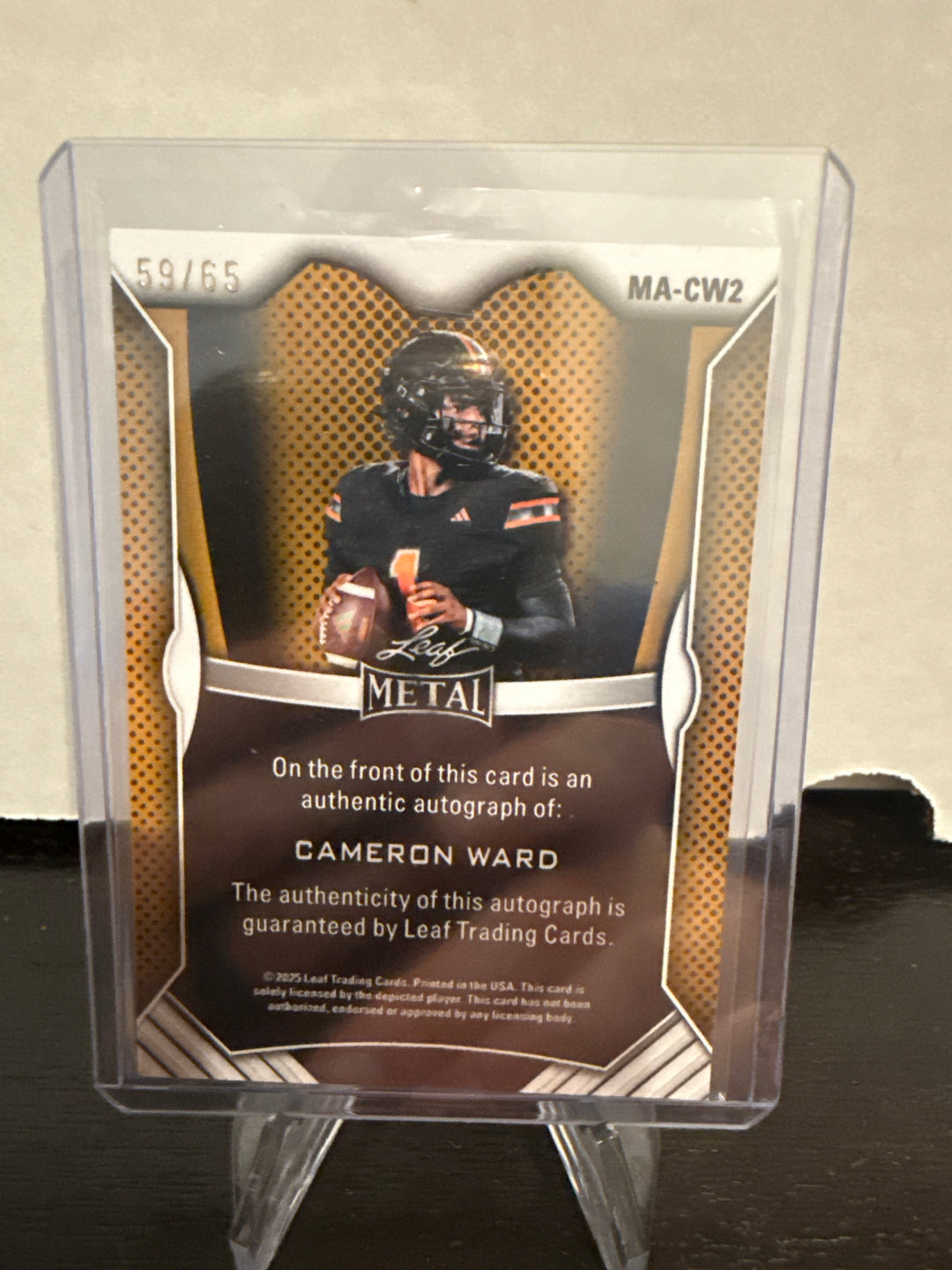 Cameron Ward 2025 Leaf Meatal Rookie Auto White, 59/65