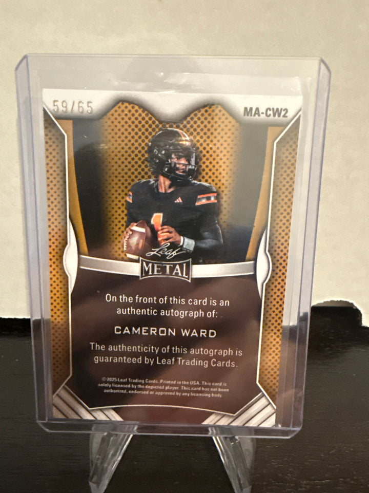 Cameron Ward 2025 Leaf Meatal Rookie Auto White, 59/65