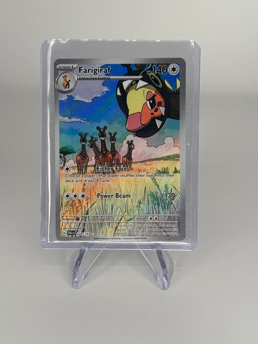 Pokemon TCG 2023 Farigiraf Paldea Evolved Illustration Rare, 228/193