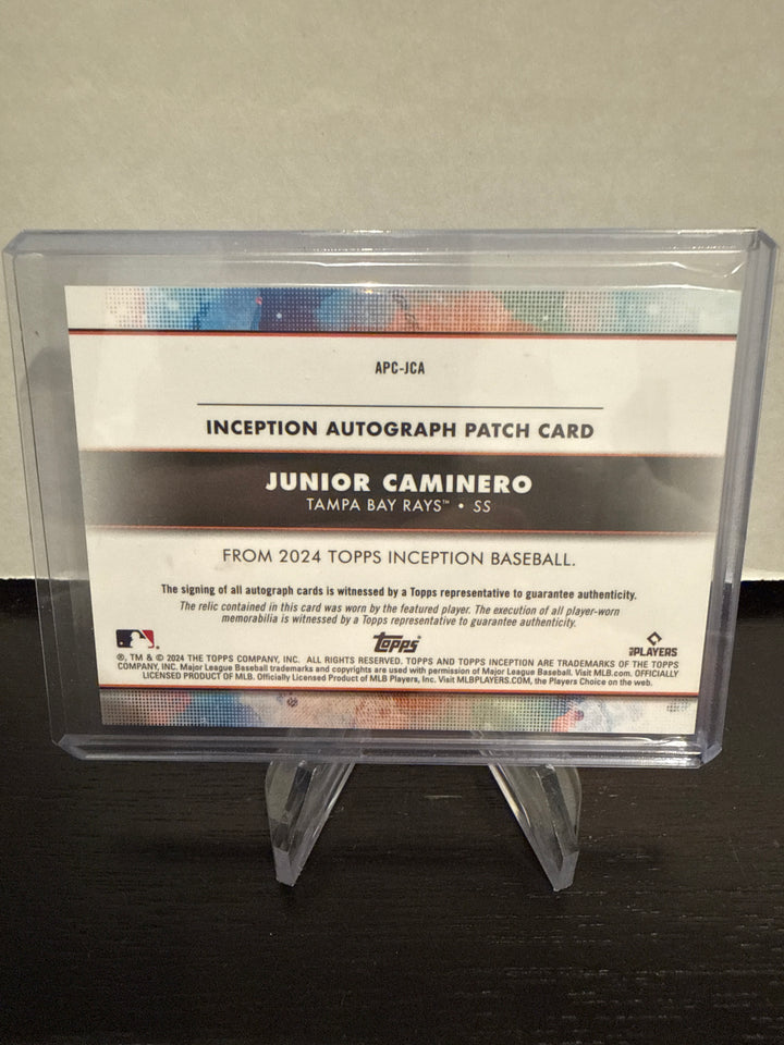 Junior Caminero 2024 Topps Inception Rookie Patch Auto, 092/200