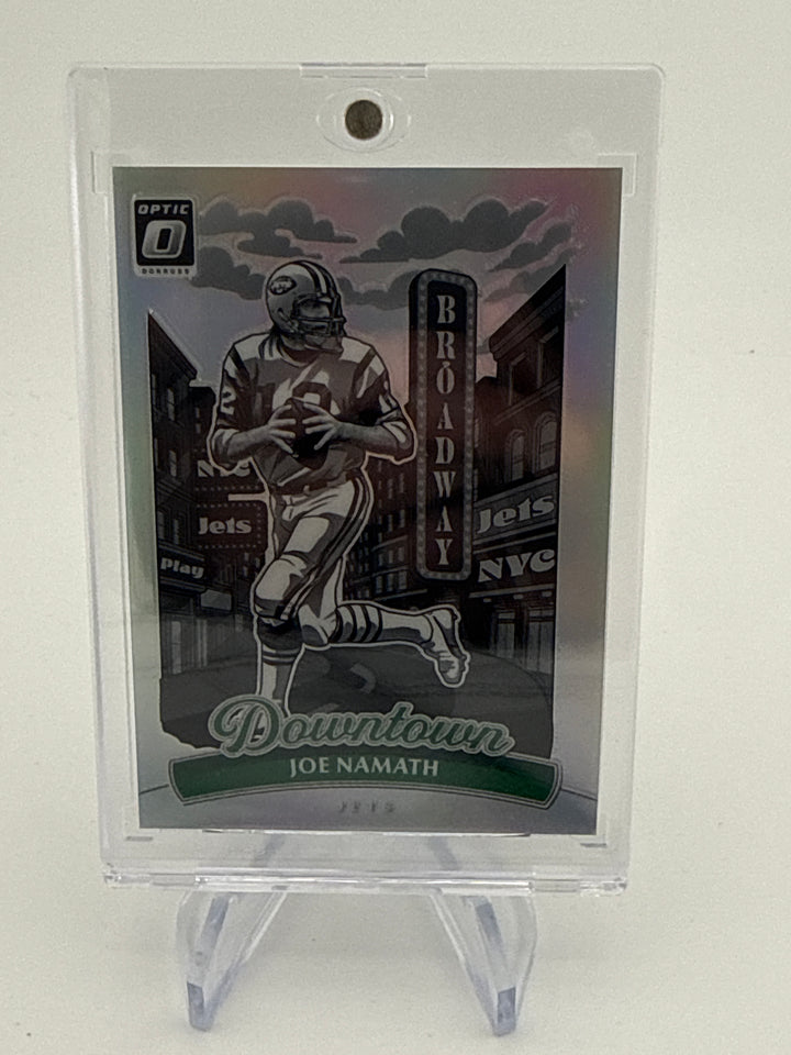 Joe Namath 2025 Panini Donruss Optic Downtown SSP Case Hit