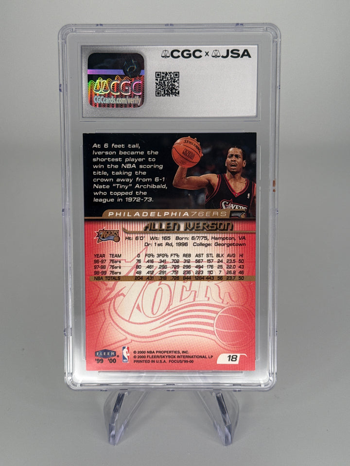 Allen Iverson 2000 Fleer CGC/JSA Authentic Auto