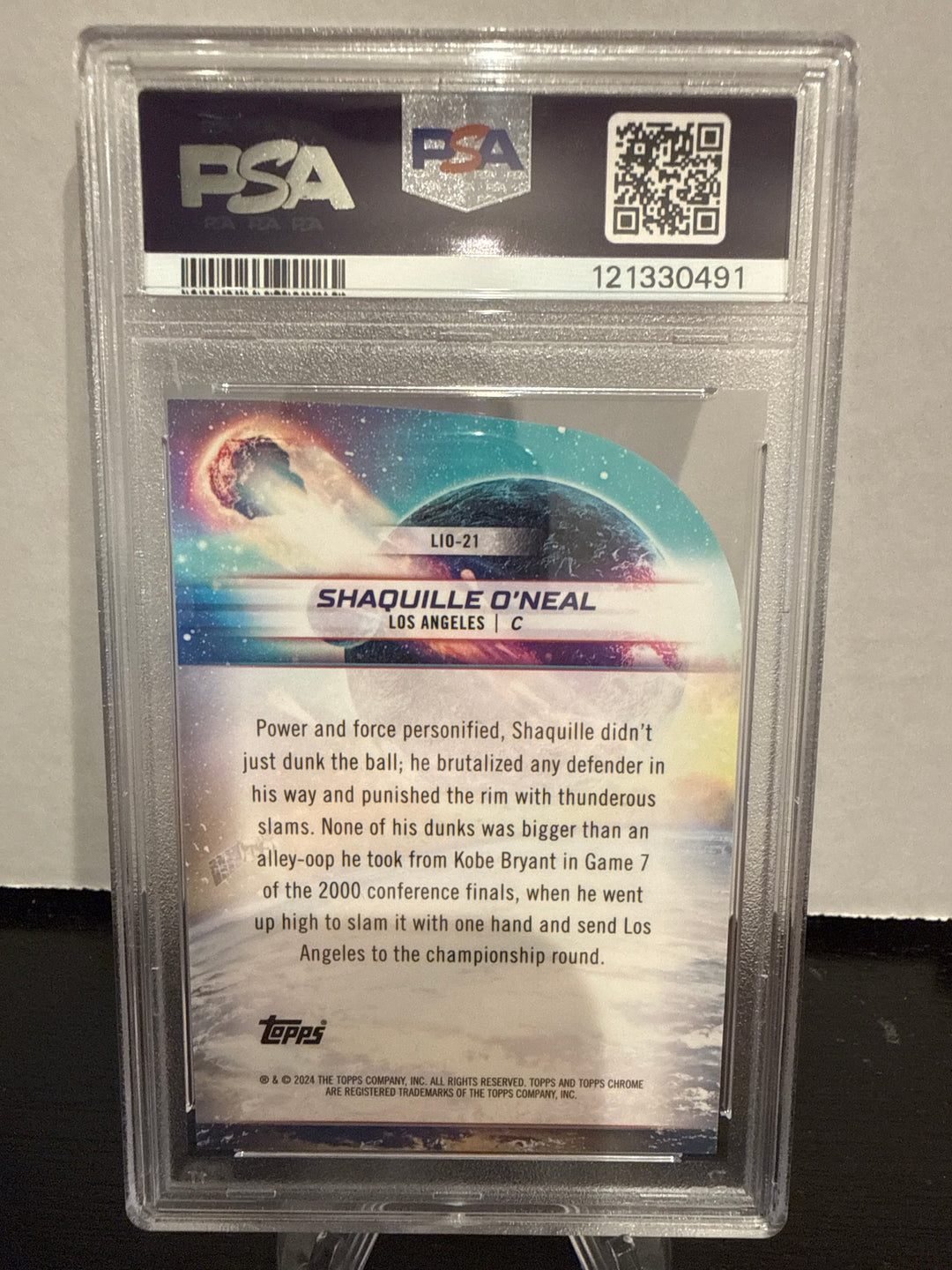 Shaquille O'Neal 2023 Topps Chrome Cosmic Launched Into Orbit Die Cut, PSA 10 Gem Mint