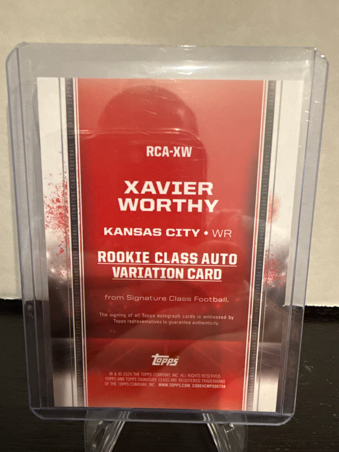 Xavier Worthy 2025 Topps Signature Class Rookie Auto