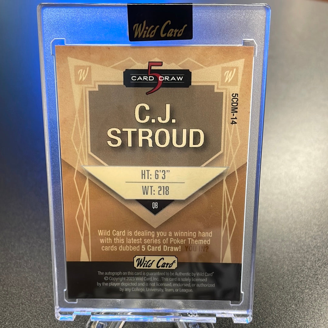 CJ Stroud 2023 Wild Card Auto, 4/5