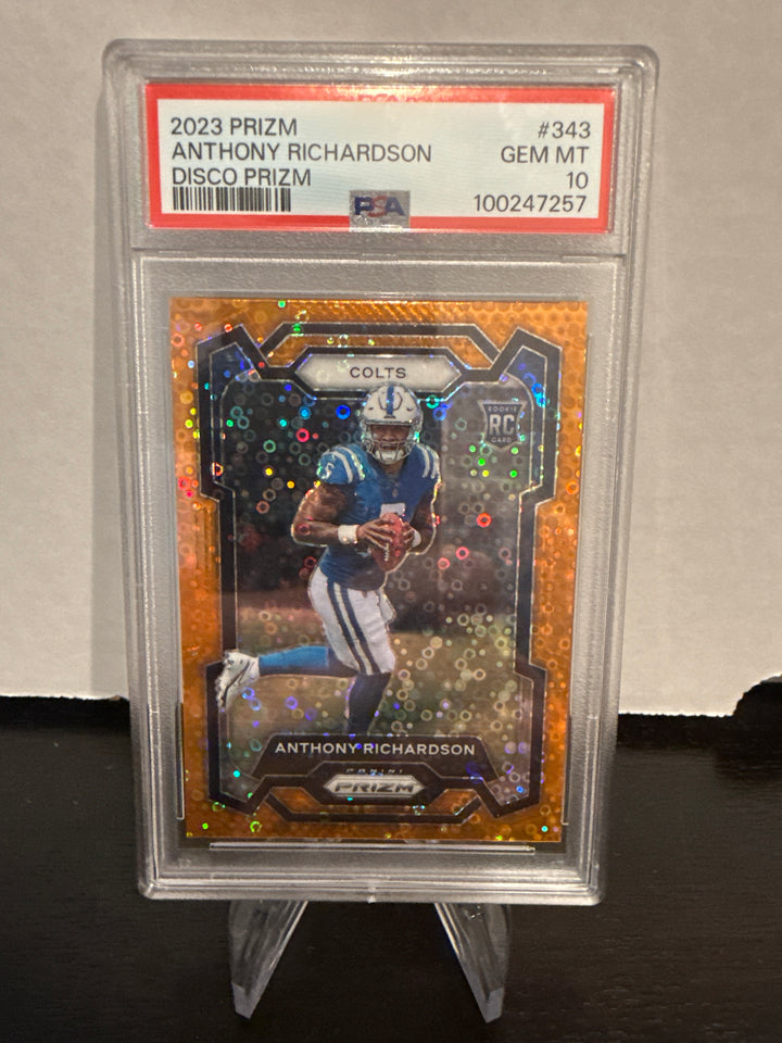Anthony Richardson 2023 Panini Prizm Disco Prizm Rookie, PSA 10 Gem Mint
