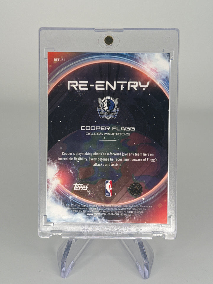 Cooper Flagg 2025 Topps Cosmic Chrome Re-Entry SSP Case Hit Rookie