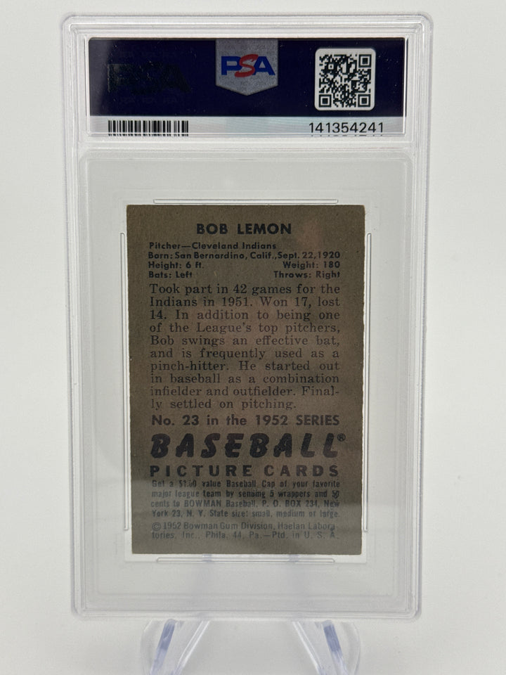 Bob Lemon 1952 Bowman, PSA 2.5