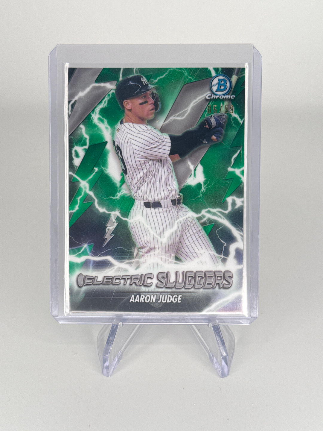 Aaron Judge 2026 Bowman Chrome Electric Sluggers Green Refractor, 85/99