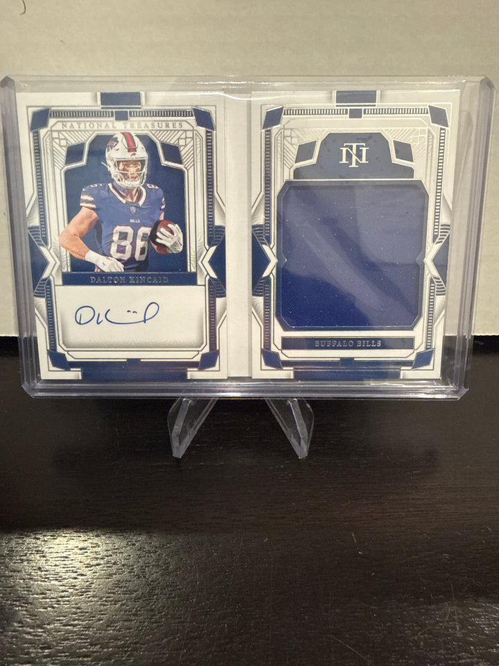 Dalton Kincaid 2023 Panini National Treasures Rookie Patch Auto Booklet, 88/99
