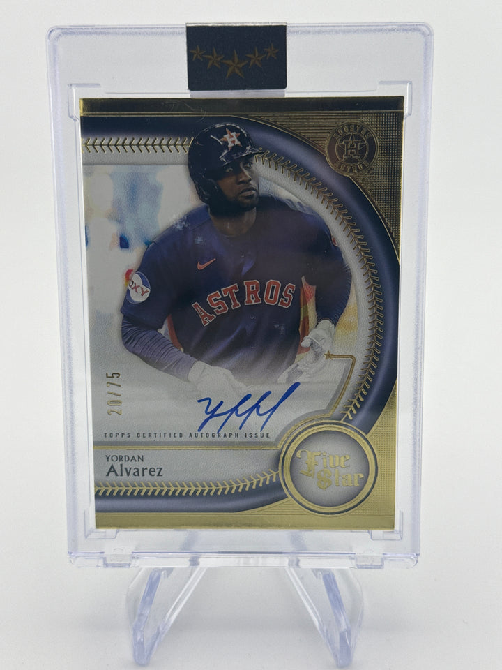 Yordan Alvarez 2025 Topps Five Star Career Auto, 20/75