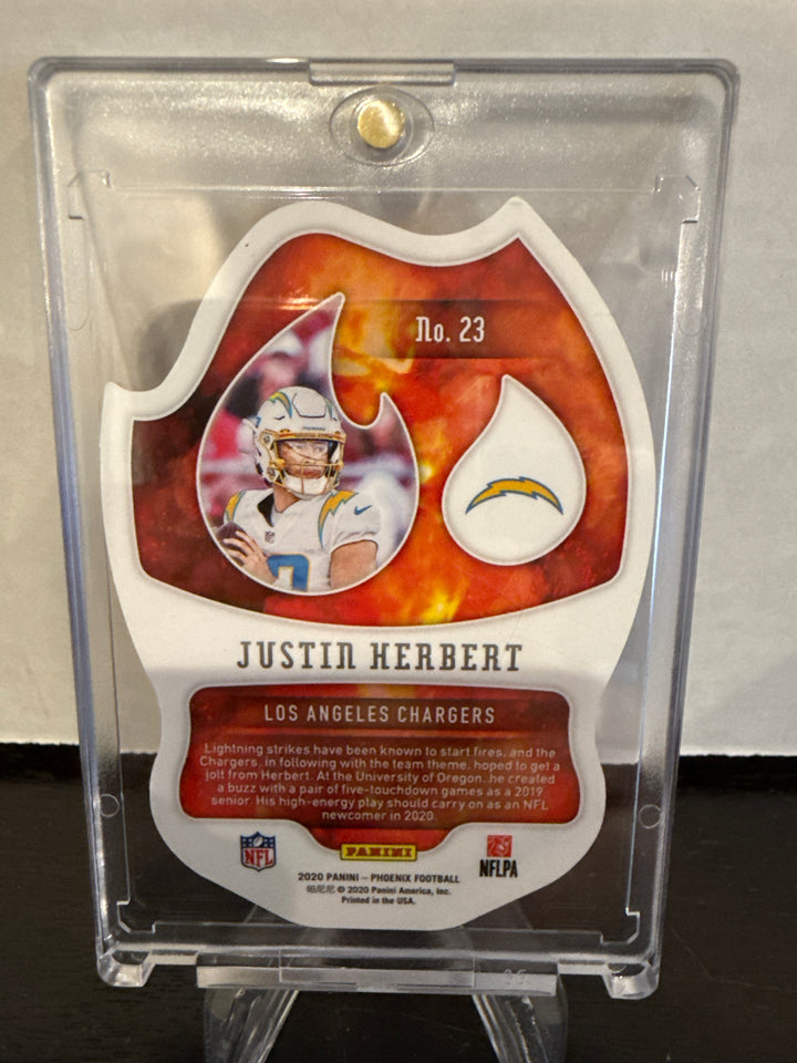 Justin Herbert 2020 Panini Phoenix En Fuego SSP Case Hit Rookie