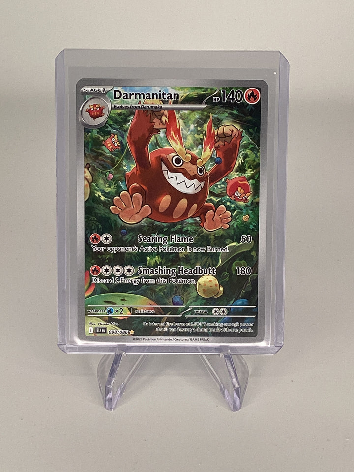 Pokemon TCG 2025 Darmanitan Black Bolt Full Art Illustration Rare, 098/086