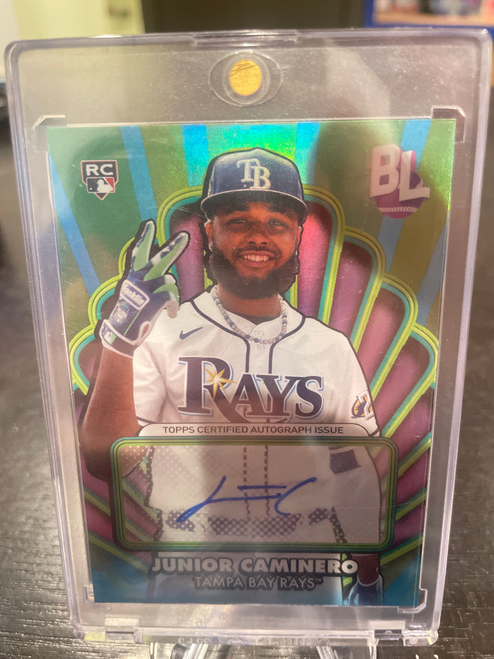Junior Caminero 2024 Topps Big League Opening Act Rookie Auto
