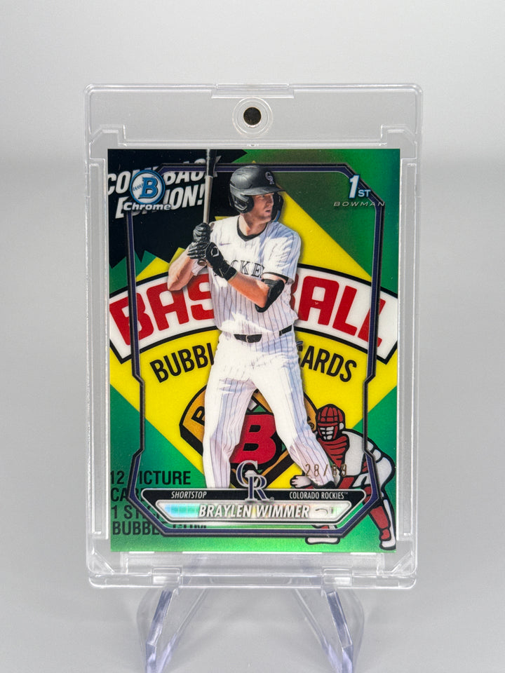 Braylen Wimmer 2026 Bowman Chrome Packfractor 1st Bowman, 28/99